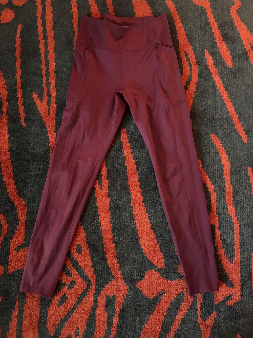 Two pairs girlfriend collective Orange and Plum Leggings - Picture 8 of 13
